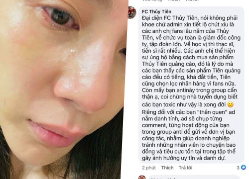 Đại diện FC xử lý 'đi vào lòng đất': 'Fan Thủy Tiên toàn giám đốc, tiến sĩ, các bạn bớt lo chuyện bao đồng đi'