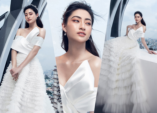 Lương Thuỳ Linh thả dáng chuẩn Top Model trên nóc tòa nhà cao tầng