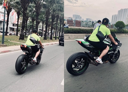 Nguyễn Sin bị "ném đá" khi ngang nhiên chạy xe phân khối lớn nhưng không đội nón bảo hiểm