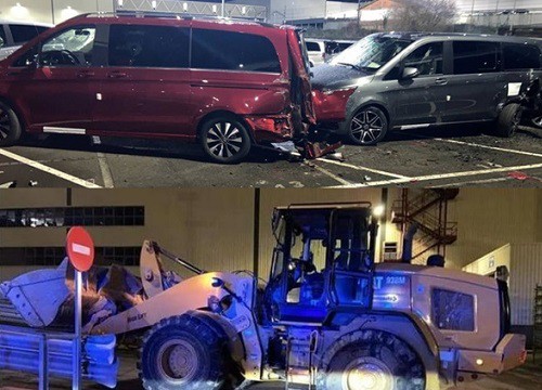 Bị đuổi việc, người đàn ông lái xe lu phá hỏng 50 ô tô của công ty