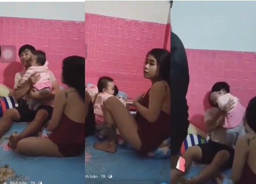 Phẫn nộ: Chồng đi "khoan giếng" với tiểu tam còn dắt theo con nhỏ, bị vợ bắt tại trận liền hành hung