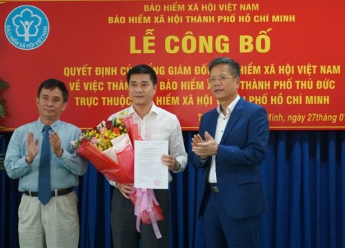 Công bố quyết định thành lập Bảo hiểm xã hội thành phố Thủ Đức