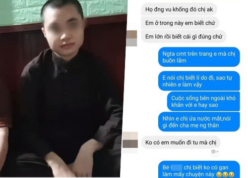 Lộ tin nhắn của một cô gái trẻ khác đang "đi tu" tại Tịnh thất Bồng Lai: "Em lớn rồi biết cái nào đúng"