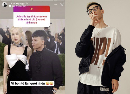 Bị fanpage quốc tế của BLACKPINK chỉ trích vì ghép ảnh Rosé - Khá Bảnh, MCK lên tiếng: "Nhân quyền bình đẳng mà khó thế à?"