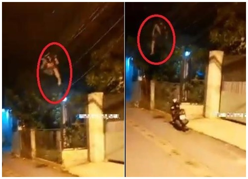 Teenagers &quot;rock&quot; in the middle of the night swinging the electric wire made the whole street riot