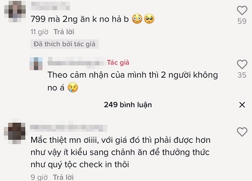 Nhà hàng của Tăng Thanh Hà bị dân mạng chất vấn "799k mà 2 người ăn không no" nhưng được gỡ gạc nhờ một điểm