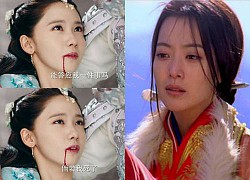 Yoona (SNSD), Kim Hee Sun received a basket of &quot;brick and stone&quot; when acting in a Chinese-language movie for what reason?