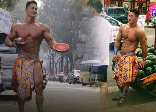 Trai đẹp "6 múi", mặc như đóng khố bán dưa hấu trên đường Sài Gòn hot như tài tử