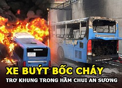 The bus caught fire, completely inert in the An Suong underground tunnel