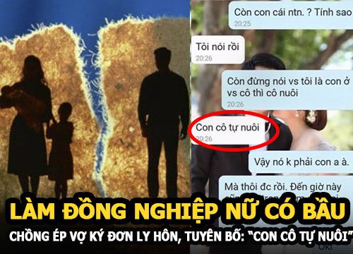 Làm đồng nghiệp nữ có bầu, chồng ép vợ ký đơn ly hôn, thẳng thừng tuyên bố: "Con cô tự nuôi"