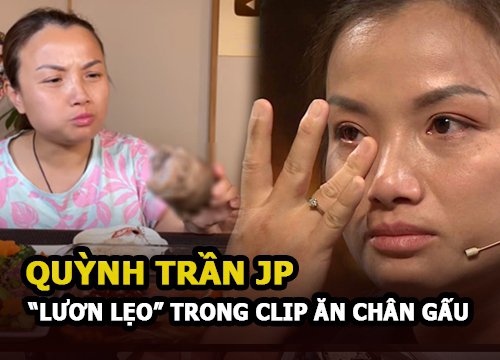 Quỳnh Trần JP xẻ thịt cá mập phản cảm, có hành động "lươn lẹo" về clip ăn chân gấu