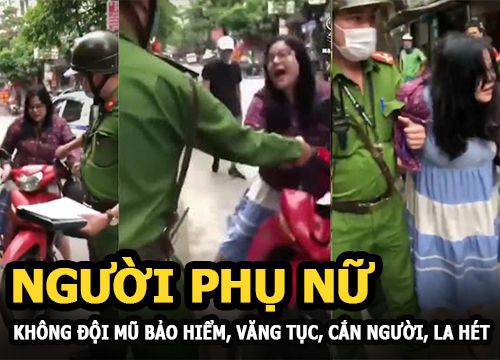 Lái xe không đội mũ bảo hiểm văng tục, cắn người, la hét là công an và cái kết liên tục xin lỗi?