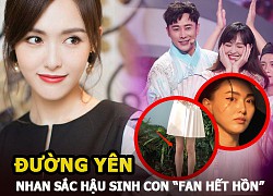 Đường Yên lộ mặt tiều tụy, sưng phù, biểu cảm cứng đơ như tượng sáp hậu sinh con