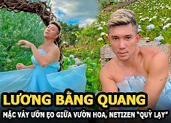 Lương Bằng Quang mặc váy ưỡn ẹo giữa vườn hoa, netizen "quỳ lạy" xin tha cho Đà Lạt