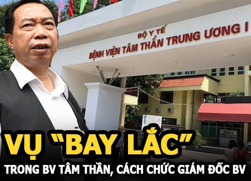 Vụ bay lắc chấn động tại BV Tâm thần Trung ương I: Cách chức giám đốc bệnh viện