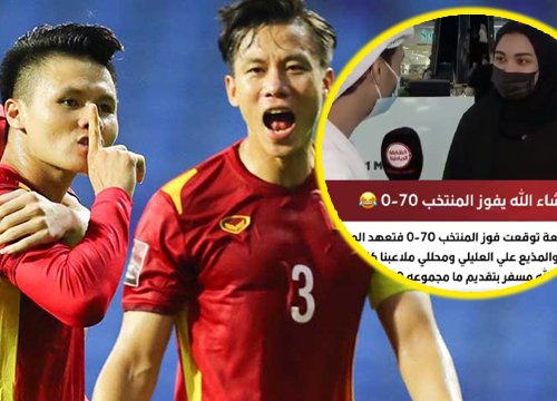 Predicting that Vietnam will lose 0-70, UAE female fans are offered a reward of 1.7 billion VND