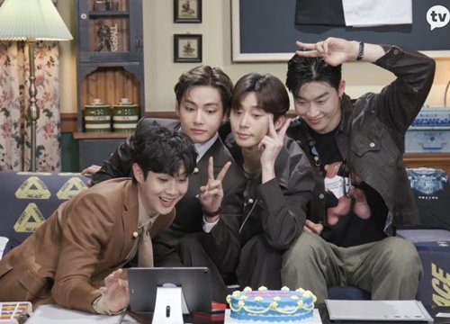 V BTS tái hợp hội Wooga toàn trai đẹp