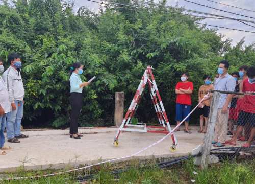 Cách ly một phần ấp Giồng Sầm, xã Bình Thới