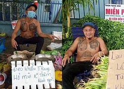 Tattooed man selling vegetables for 0 dong in the middle of the epidemic season is emotional