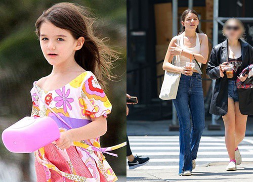 Suri Cruise lên đồ xuống phố để lộ chiều cao khủng, visual xinh phát mê khiến netizen nức lòng