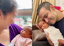 Vo Ha Tram shows off her daughter who looks exactly like her husband, with a feverish expression