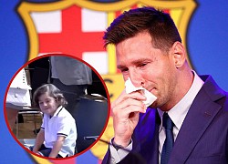 Messi khóc nức nở vì rời Barca, con trai ngồi rung đùi cười tủm tỉm