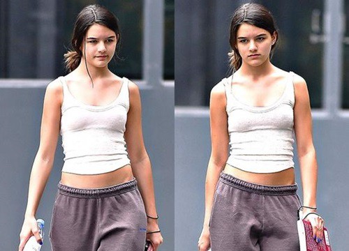 Ngoại trừ những lúc mix đồ đẹp như fashionista, Suri cũng có lúc ăn mặc đồ lôi thôi, thiếu gọn gàng