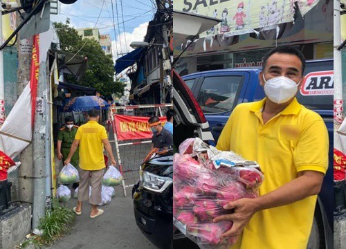 Quyền Linh xông xáo đến tận nơi hỗ trợ người dân giữa trời nắng