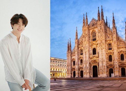 ARMY 'chơi lớn' Jungkook BTS tỏa sáng tại nhà thờ chánh tòa biểu tượng Italy