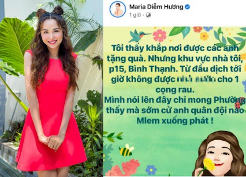 Hoa hậu Diễm Hương bị chỉ trích vì than thở không được quân đội cho nổi "một cọng rau"