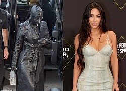 Kim Kardashian bịt kín như ninja bằng cây đồ da gây sốc