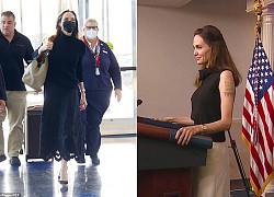 Angelina Jolie phát biểu ở Nhà Trắng, gây sốt với nhan sắc đẹp như tạc tượng