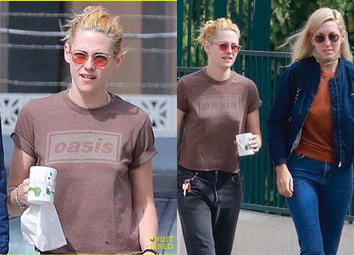 Kristen Stewart để mặt mộc dạo phố cùng bạn gái Dylan Meyer, đóng công nương Diana gây sốt