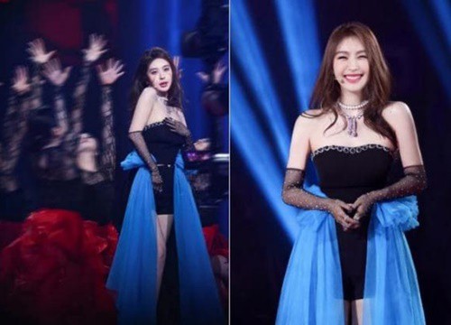 Tình cũ Huỳnh Hiểu Minh - Lý Phi Nhi bị tụt váy ngay trên sân khấu, xử lý sao mà dân mạng rần rần?