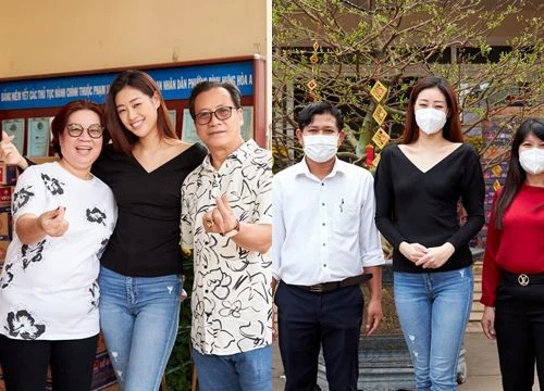 Hoa hậu Khánh Vân trao quà Tết cho trẻ em mồ côi do dịch Covid-19