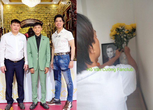 Ho Van Cuong arranged flowers by himself, set up an altar to the late singer Phi Nhung at his home