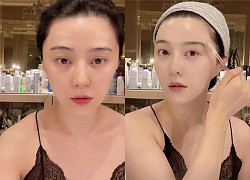 Pham Bang Bang wears a thin nightgown as a beauty blogger, shocking with a bare face at the age of 40