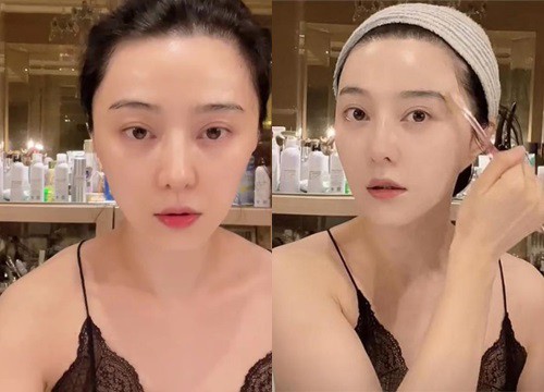 Phạm Băng Băng diện váy ngủ mỏng tang làm beauty blogger, gây sốc với mặt mộc ở tuổi 40