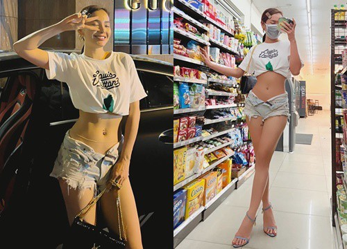 Phương Trinh Jolie tiếp tục khoe hình táo bạo, mặc quần "quên" cài cúc