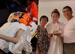 Ly Khai Ngon - The dancer hit by a 600kg LED screen is still quadriplegic, has had his neck brace removed