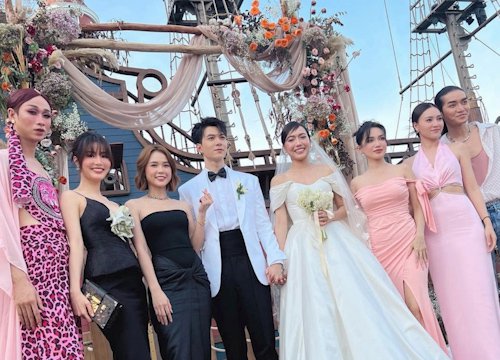 The whole scene of Dieu Nhi&#39;s wedding: The bride peeled off the groom, Sam and Anh Duc caught the wedding flowers together