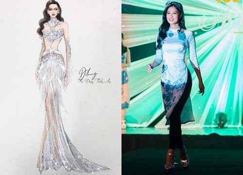 Thien An announced the prom dress &quot;similar to&quot; Thuy Tien, suspected of being played badly before the semi-finals, revealing the clip of the alum time