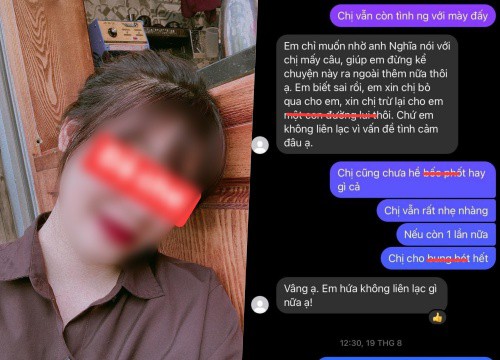 "Tuesday" mạo hiểm quen người có gia đình, chính thất biết chuyện thì năn nỉ ỉ ôi nhưng sau giở quẻ