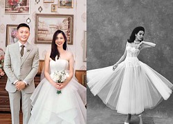 Thuy Tien wears a wedding dress, showing off her charming beauty, netizens whisper: &#39;Quang Linh&#39;s wife is so beautiful&#39;