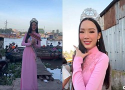 Miss Bao Ngoc homecoming: Wearing the 8 billion crown, causing chaos at Cai Rang floating market in Can Tho