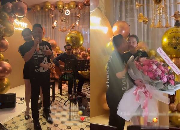 Chồng đại gia Bảo Thy hát tặng vợ nhân kỷ niệm 3 năm ngày cưới, bà xã có hành động 'cực ngọt'