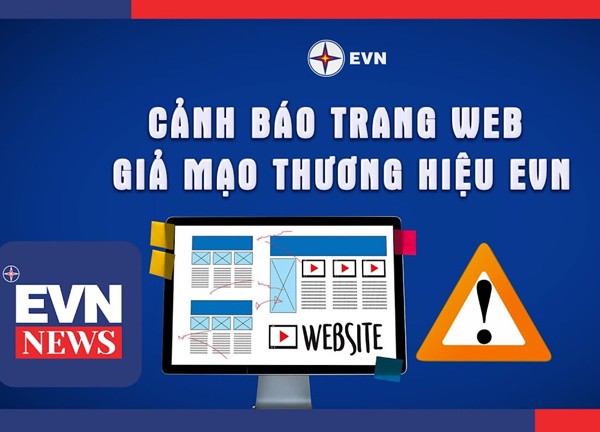 Tiếp tục xuất hiện trang web giả mạo thương hiệu EVN