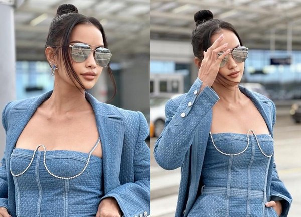 Ngọc Châu khoe outfit ngày 1 "đè bẹp" Thái Lan tại MU 2022 không cần ekip "o bế", catwalk xuất thần