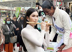 Miss International challenged MGI to behave 10 points with African contestants, Phuong Anh chewed on the mic and stunned