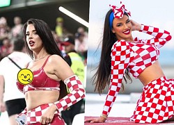 Cựu Hoa hậu Croatia gặp rắc rối trên khán đài World Cup vì ăn mặc thiếu vải